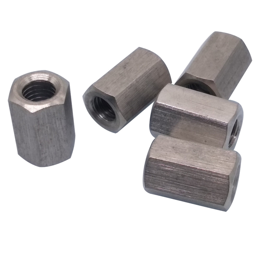 US Stock 5pcs M8 x 1.25 x 20mm Stainless steel Long Coupling Hex Nut Connector