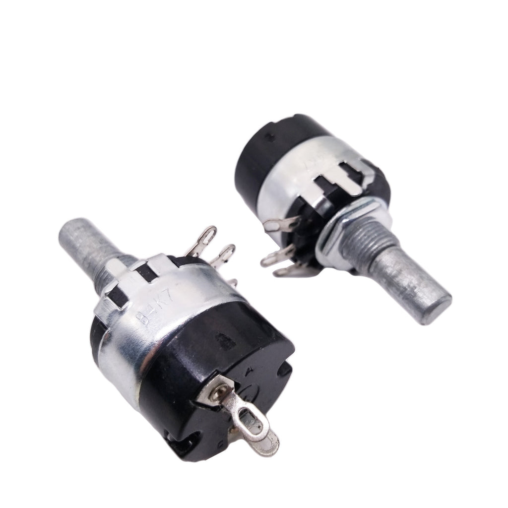 US Stock 2pcs 4.7K ohm B4K7 Linear Potentiometer ON/OFF Switch WH137-2 RV137-2