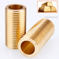 1/2" Male Fully Thread Brass Running Nipple Joint Fittings Connector 100mm