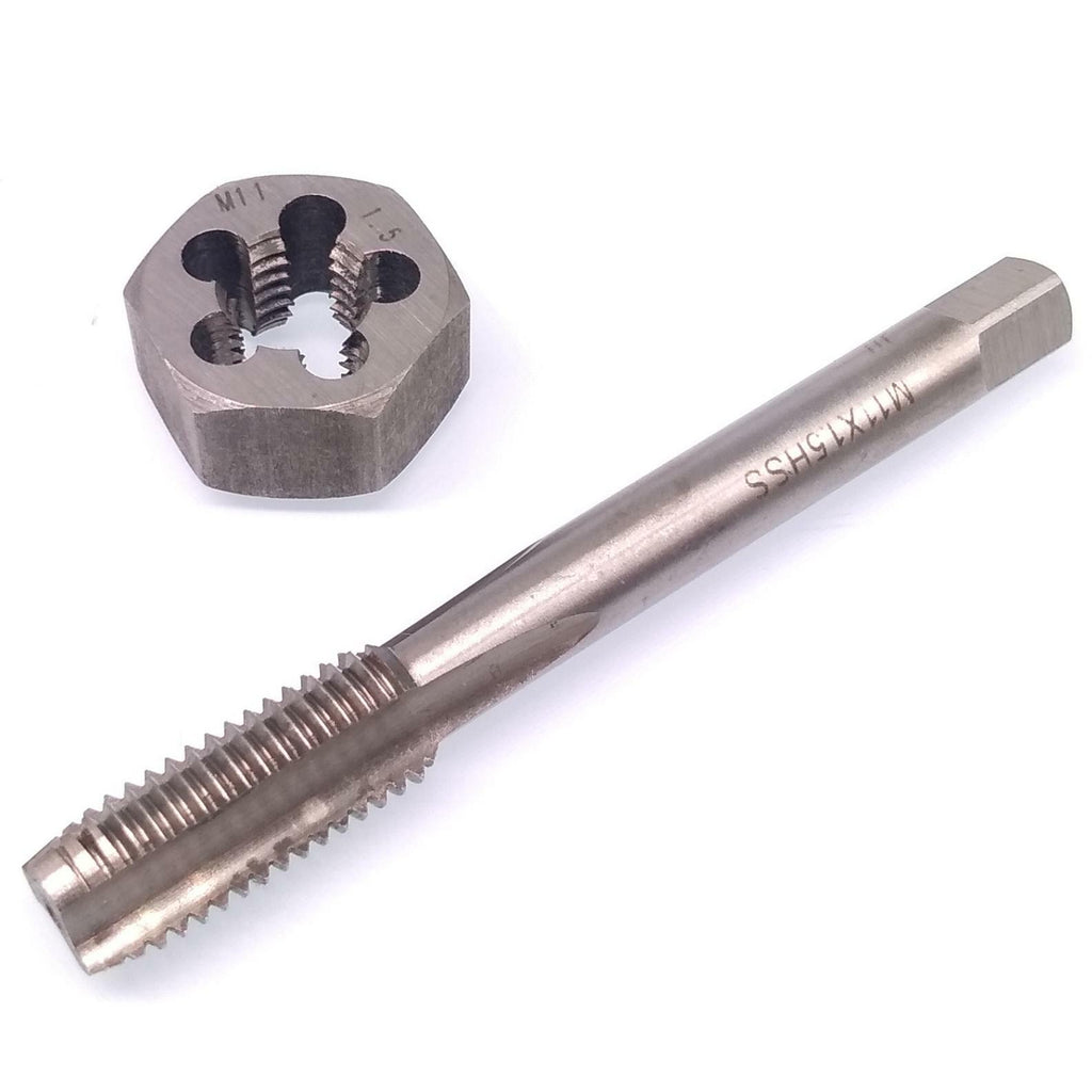 US Stock HSS M11 x 1.5mm Tap & 11x1.5mm Hexagon Die Metric Thread Right Hand Set