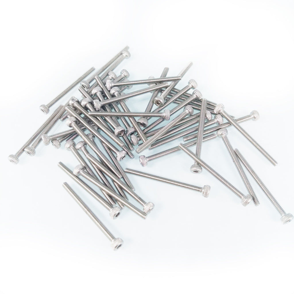US Stock 50x M2 x 25mm Hex Socket Screw Bolt Knurling DIN912 Stainless Steel Nut