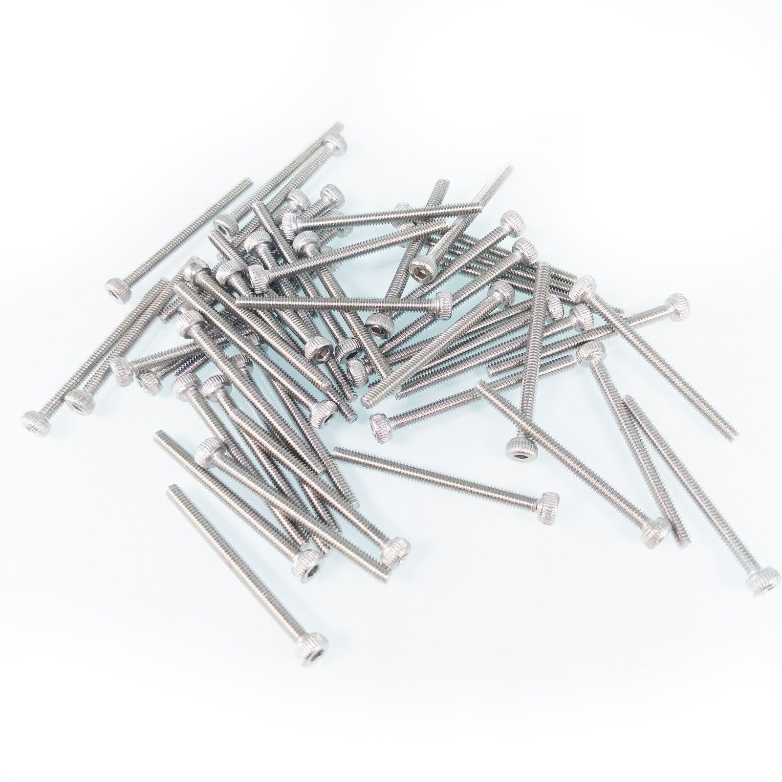 US Stock 50x M2 x 25mm Hex Socket Screw Bolt Knurling DIN912 Stainless Steel Nut