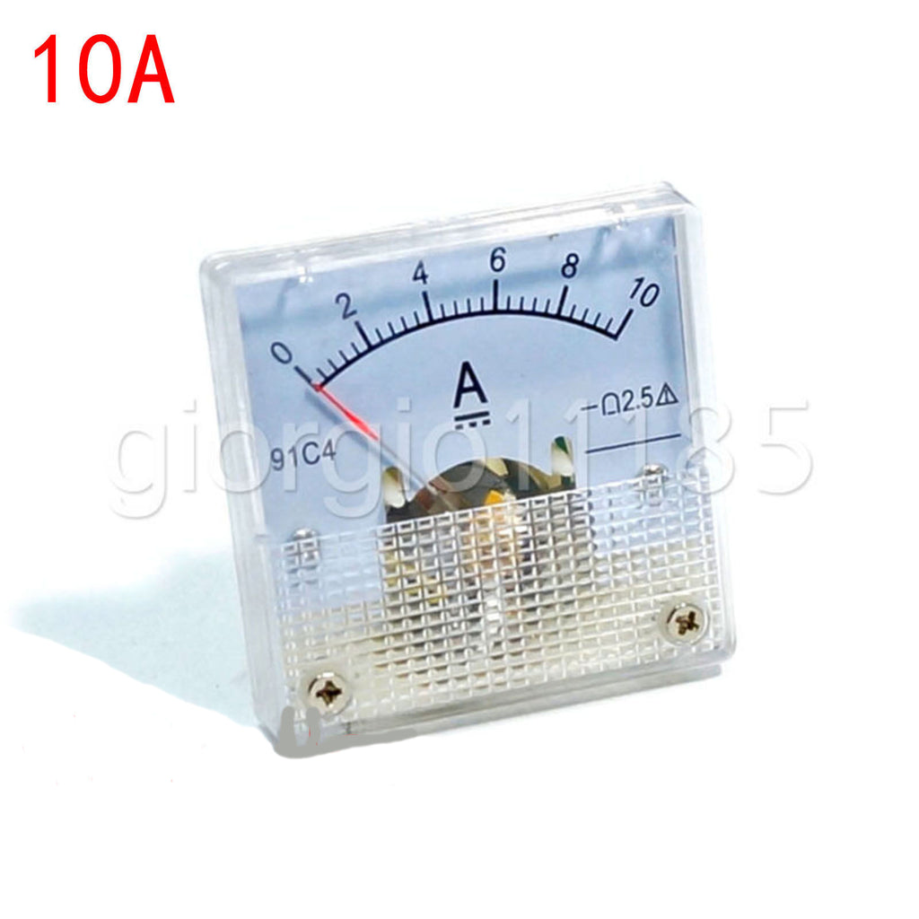 DC 0 ~ 10A Analog AMP Current Pointer Needle Panel Meter Ammeter 91C4