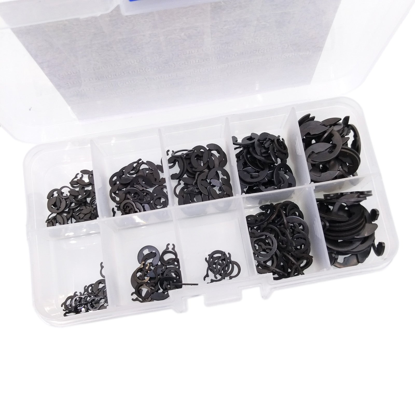 US Stock 300pcs E-Clip & Retaining Ring Assortment Kit 3mm 4mm 5mm 6mm 8mm 9mm