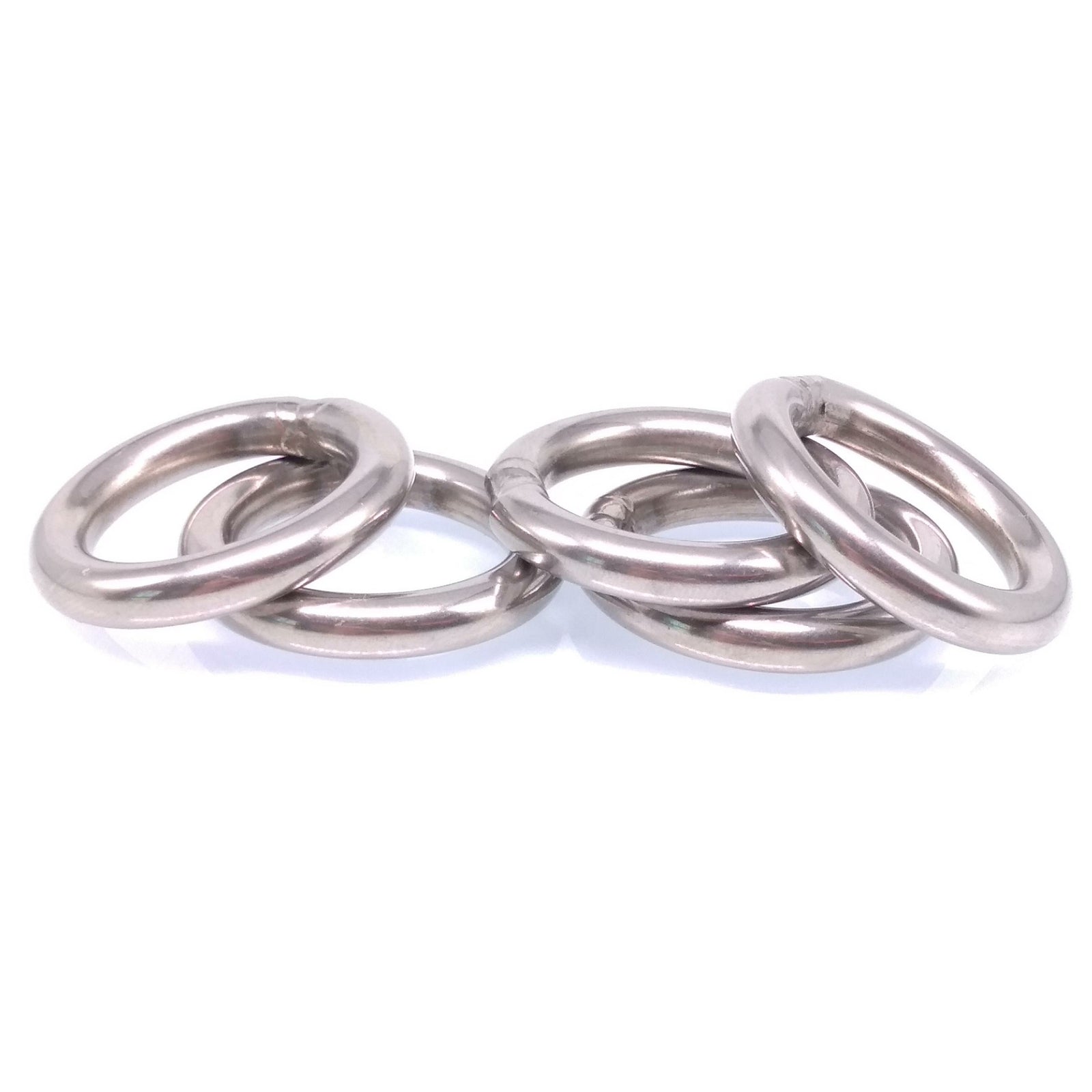 5pcs 304 Stainless Steel Seamless Metal O Ring Welded Round OD 30mm Wire Dia 5