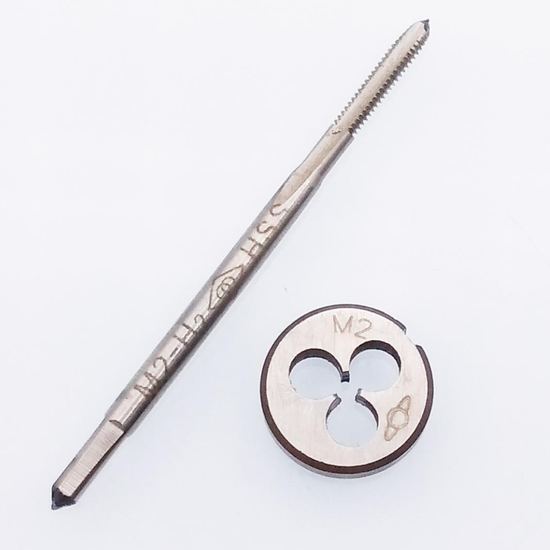 US Stock HSS M2 x 0.4mm Tap & M2 x 0.4mm Die Metric Thread Right Hand