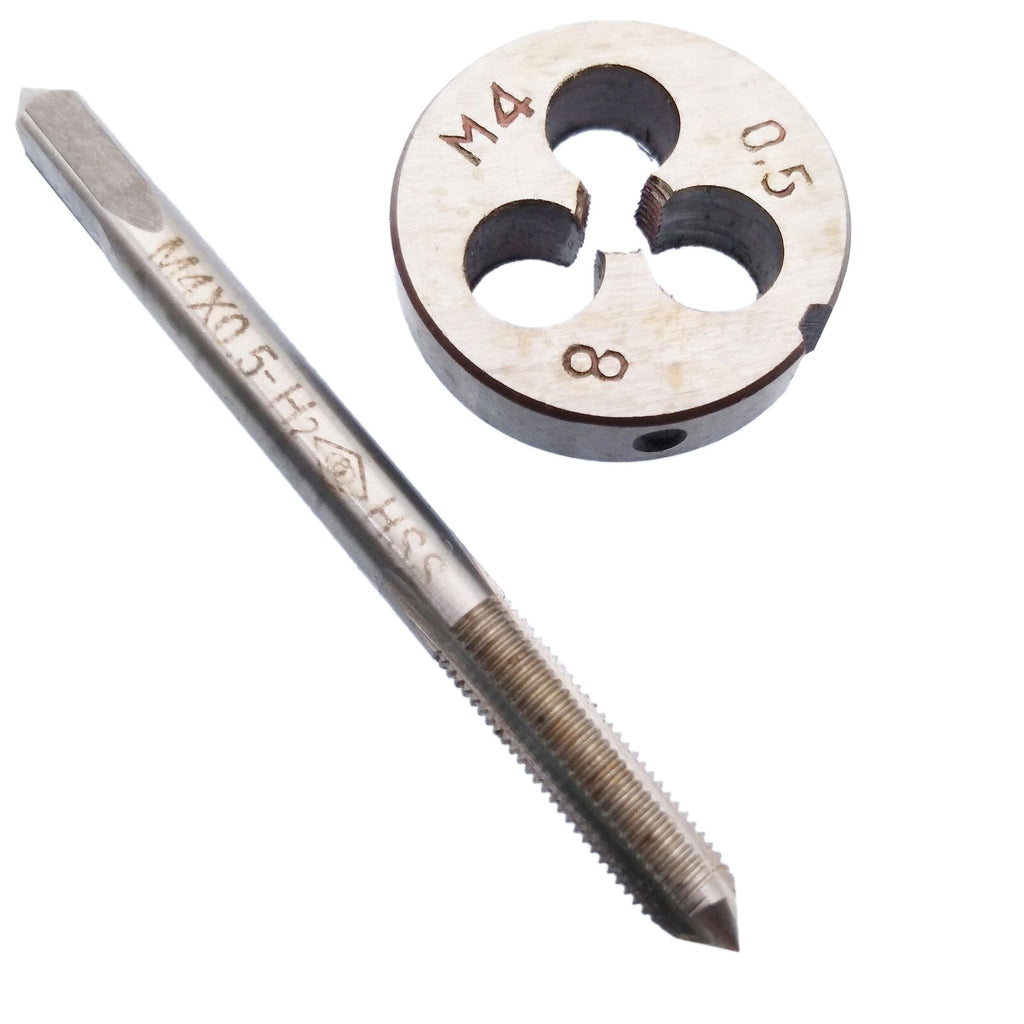 HSS M4 x 0.5mm Tap & M4 x 0.5mm Die Metric Thread Right Hand