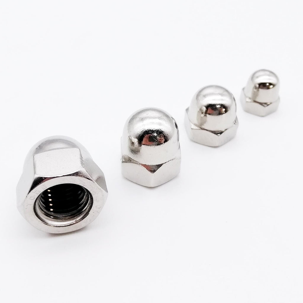 20pcs M8 304 A2 Stainless Steel Hex Cap Dome Acorn Nut