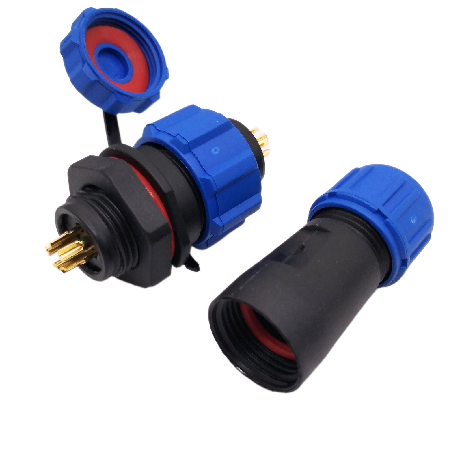 US Stock 5 Pins Waterproof IP68 Aviation Cable Circular Connector Panel Mount