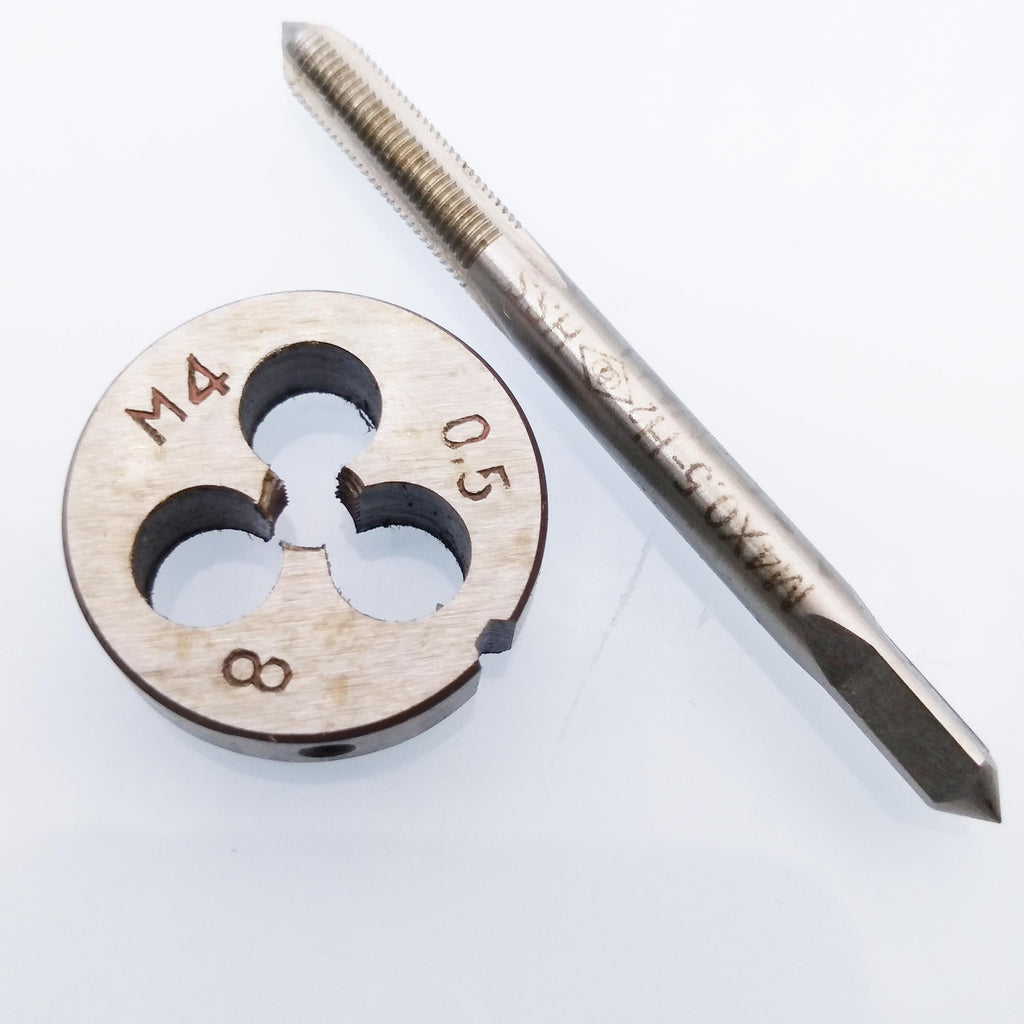 US Stock HSS M4 x 0.5mm Tap & M4 x 0.5mm Die Metric Thread Right Hand