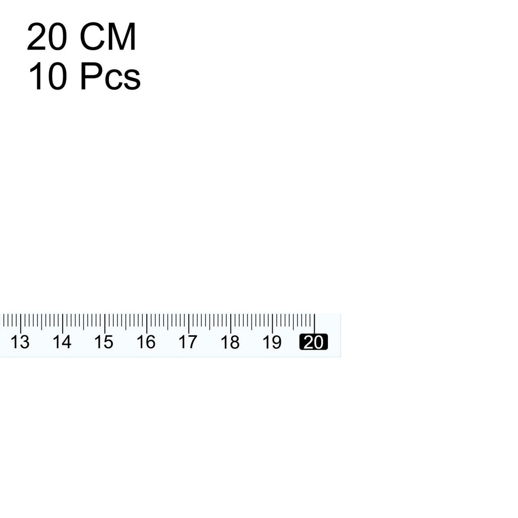 10Pcs Adhesive Tape Measure 20cm Left to Right Workbench Ruler (Transparent)