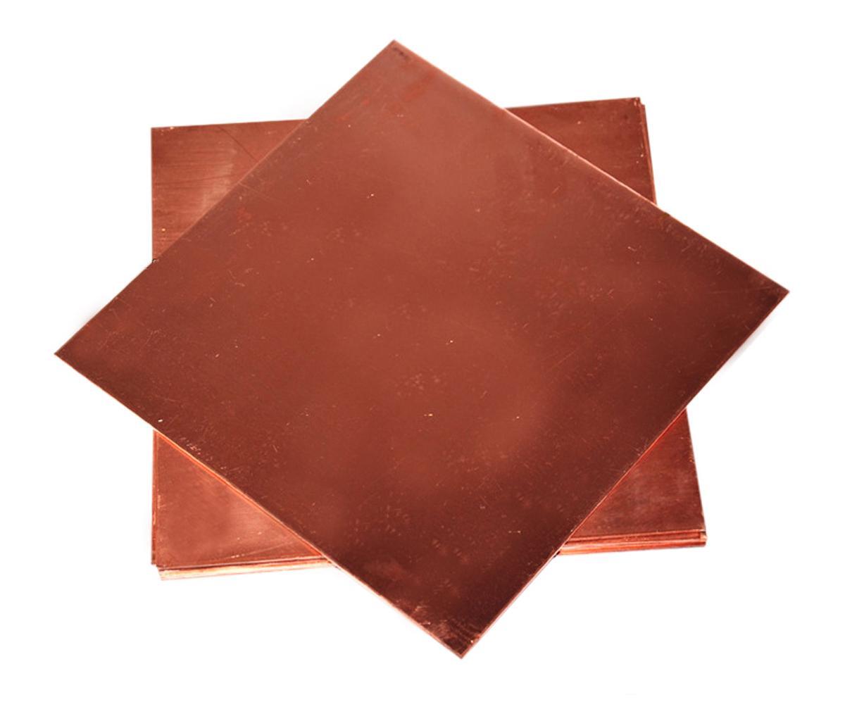1.5mm ±10% x 100mm x 100mm 99.9% Pure Copper Cu Metal Sheet Plate