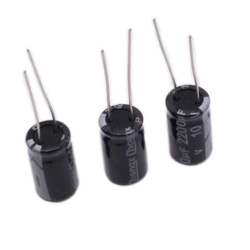 20pcs Electrolytic Capacitors 2200uF 10V +105℃ Radial 10 x 17mm