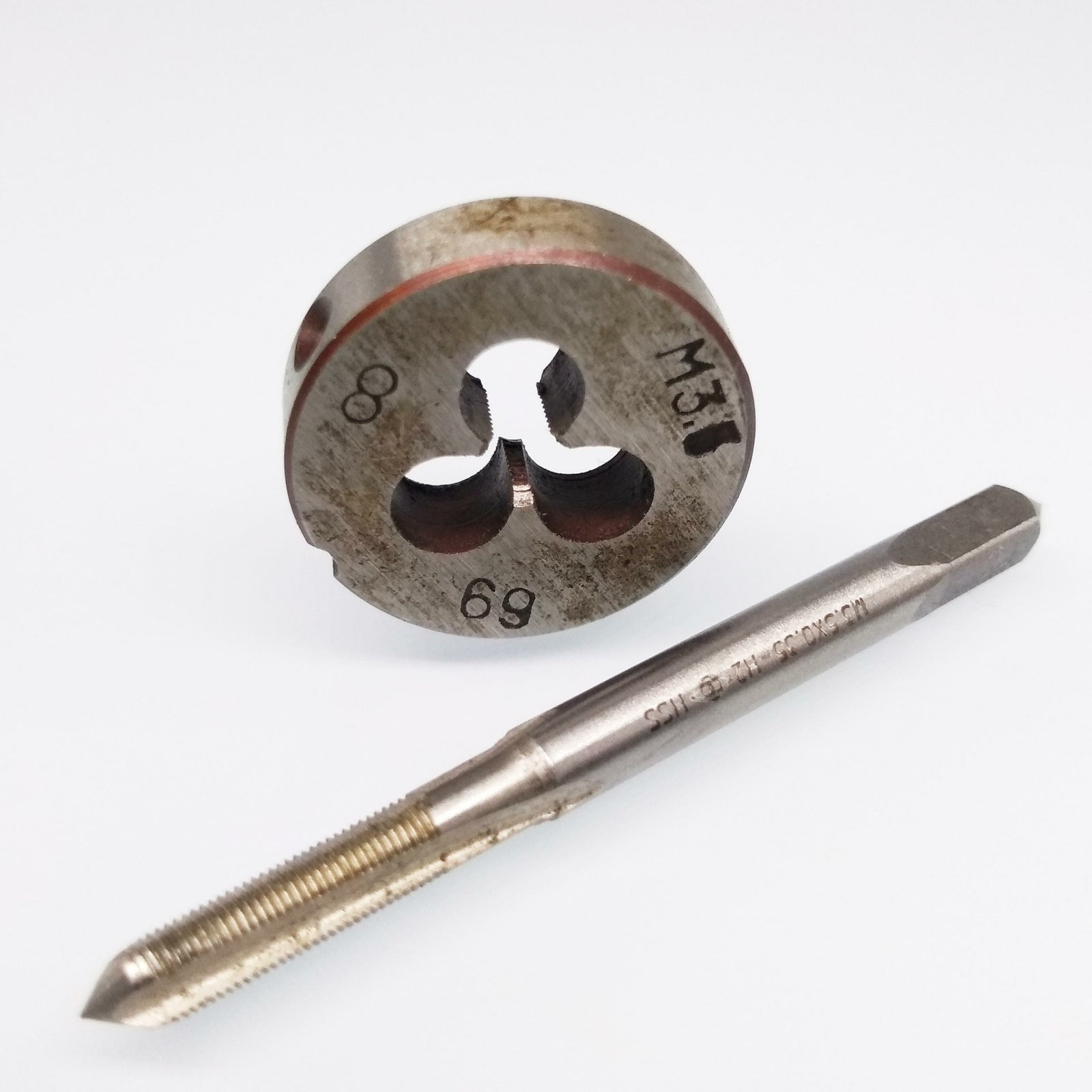 US Stock HSS M3.5 x 0.35mm Tap & M3.5 x 0.35mm Die Metric Thread Right Hand