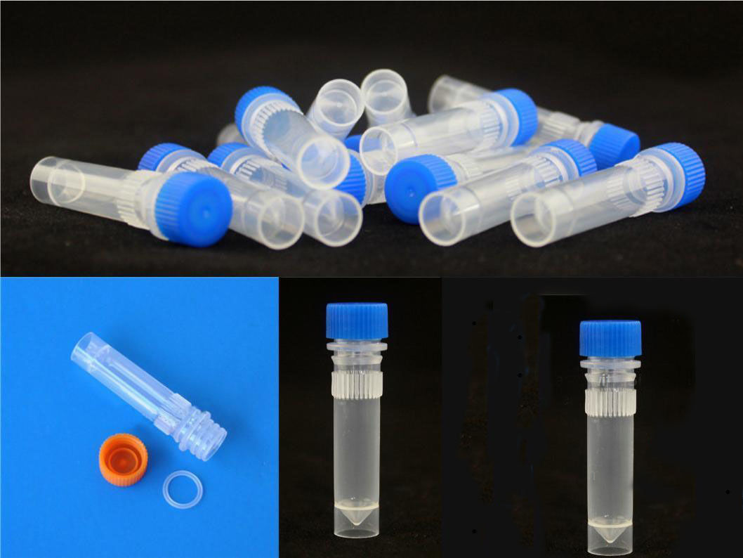 250pcs 1ml Red Plastic Vials Microcentrifuge Tubes Lab Screw Cap Tube