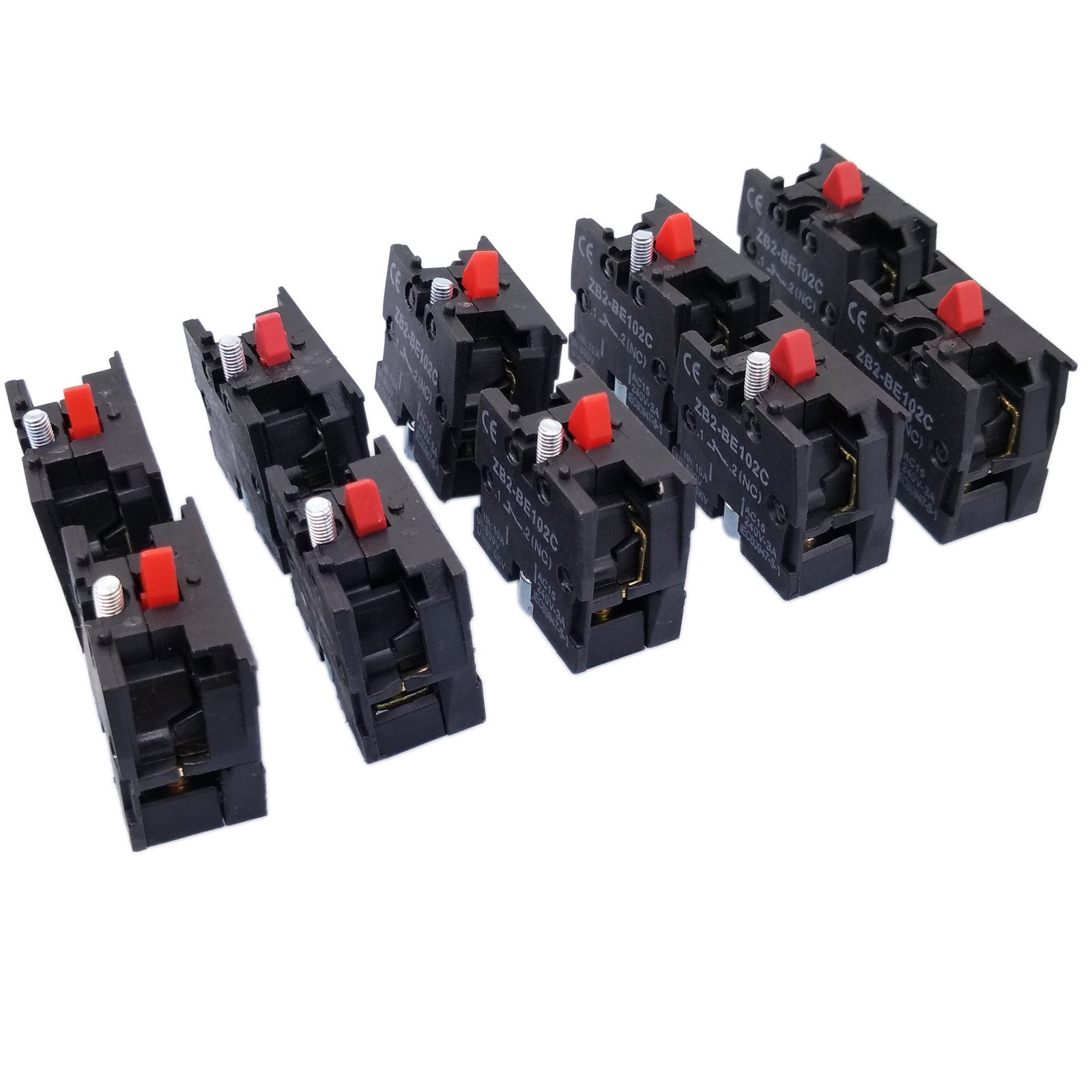 10x ZB2-BE102C NC Contact Block Replaces Tele Replacement For XB2 Model
