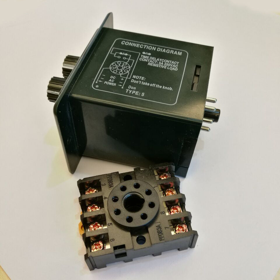 Timer ATDV-Y 12V DC 60S Second Double Time Delay Switch & Base Socket