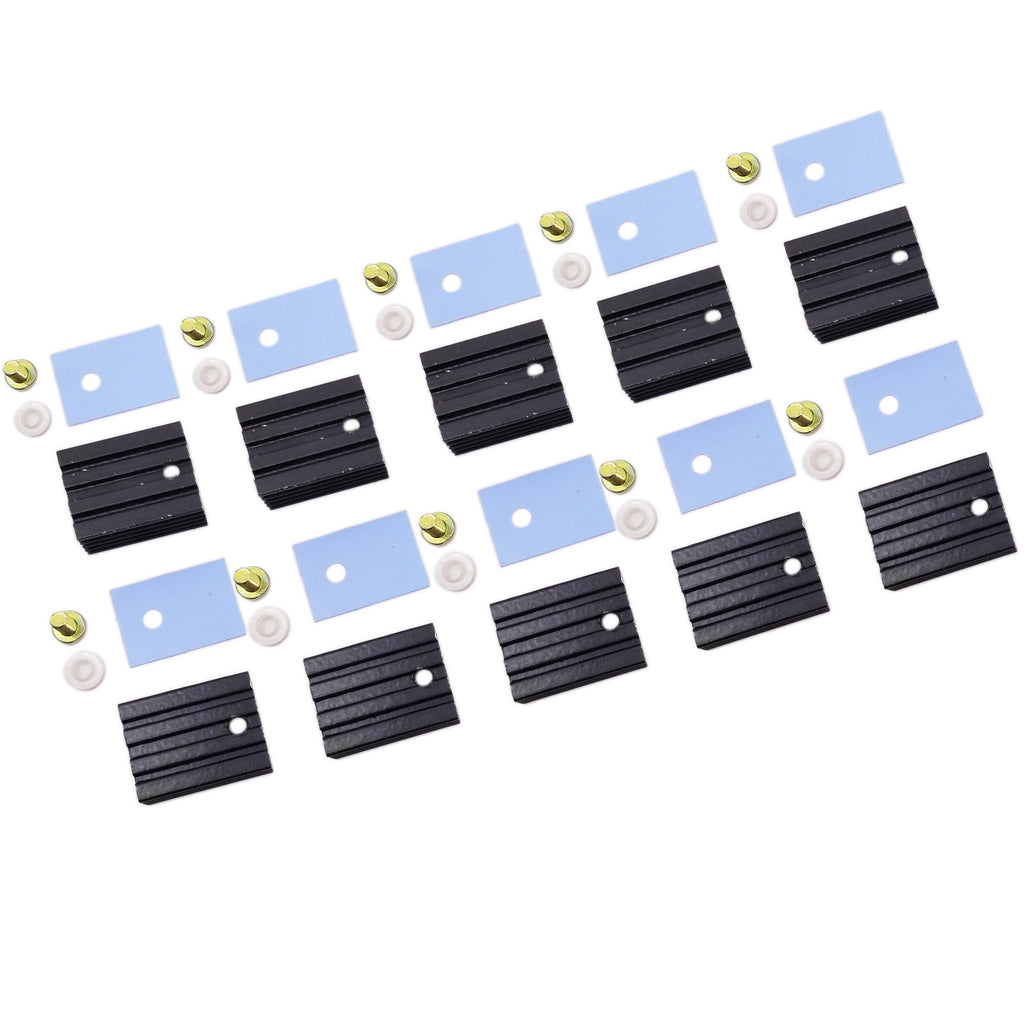 US Stock 10 Units Black Heat Sinks Insulation Bushing And Film TO-220