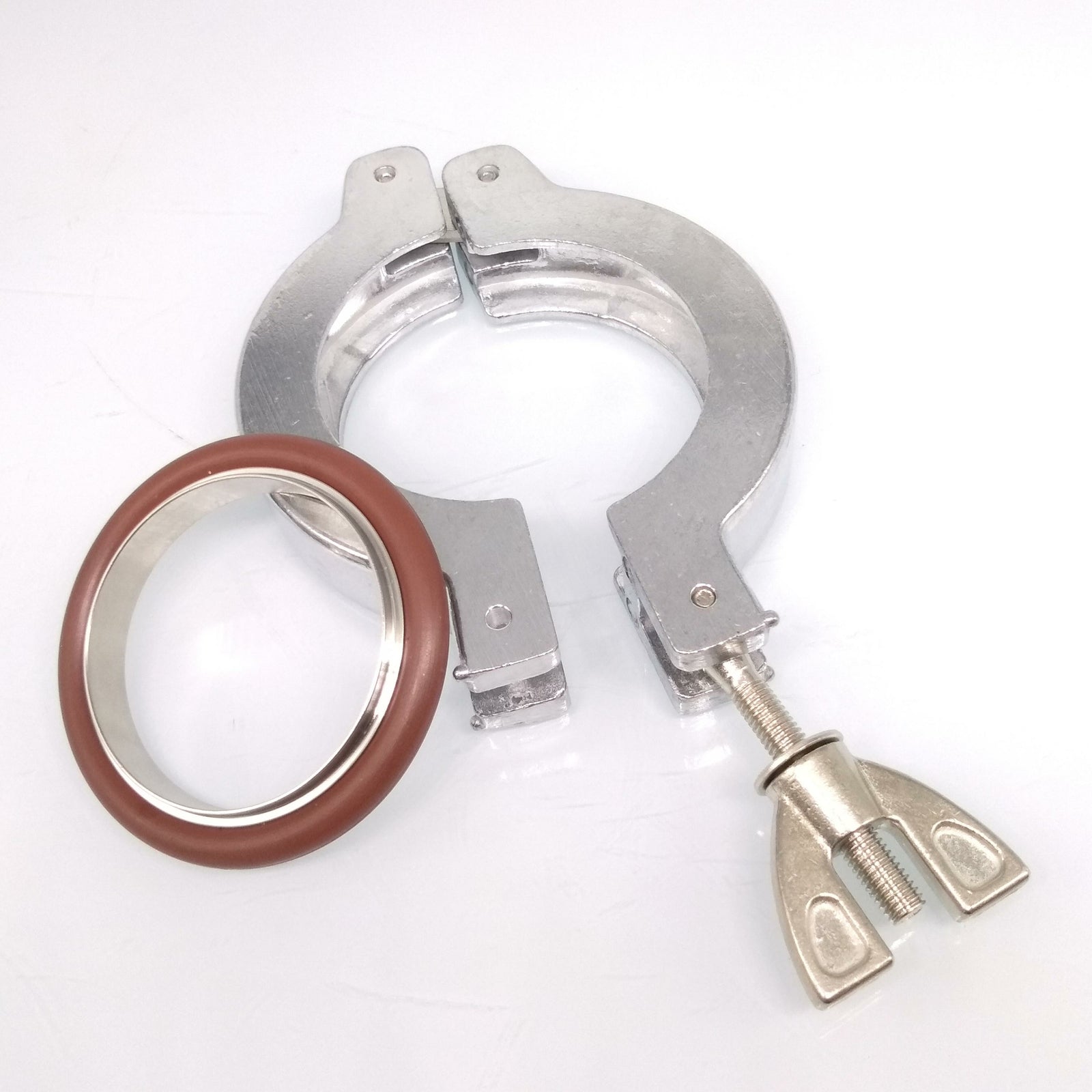 US Stock 1 set KF40 Aluminium vacuum clamp ring + SS304 centering ring w/ O-ring