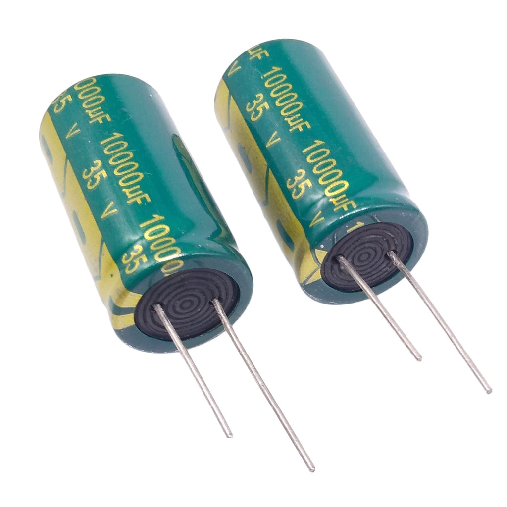 AU Stock 2pc Electrolytic Capacitors 10000uF 10000mfd 35V +105℃ Radial 18 x 38mm