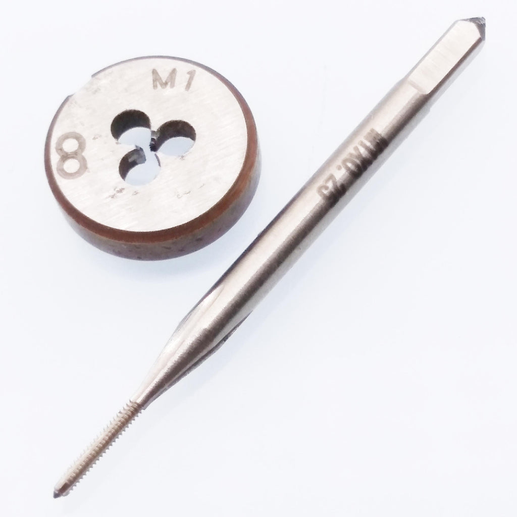 US Stock HSS M1 x 0.25mm Tap & M1 x 0.25mm Die Metric Thread Right Hand