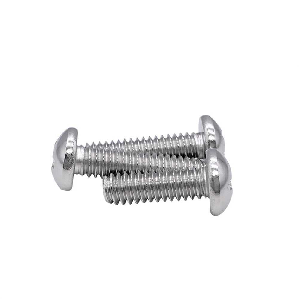 US Stock 100pcs M1 x 8mm Phillips Cross Pan Head Screws 304 Stainless Steel