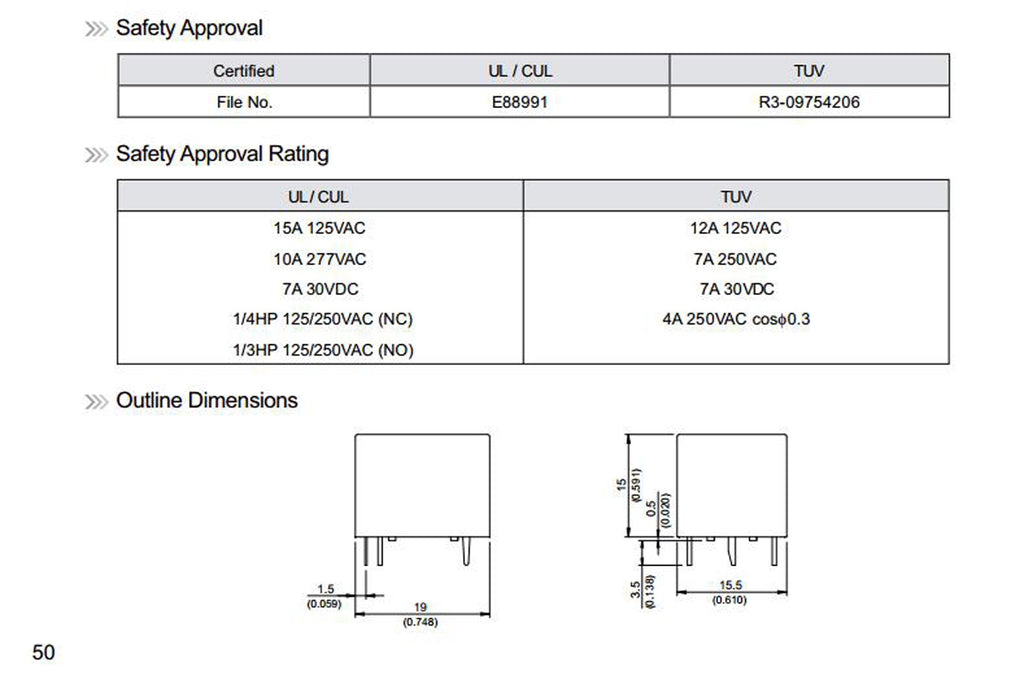 US Stock 2pcs 833H-1C-C 24V DC 10A Relay