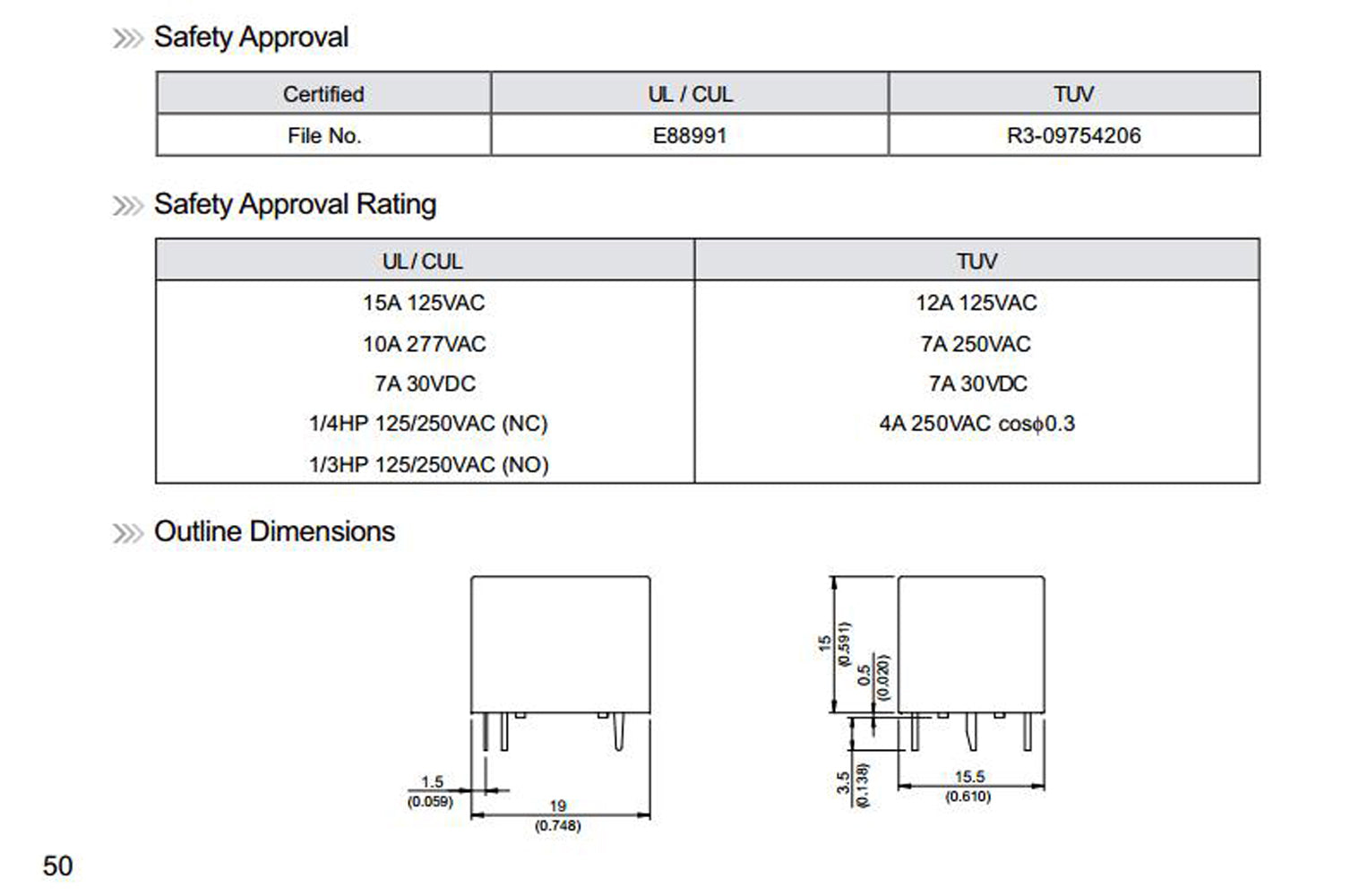 US Stock 2pcs 833H-1C-C 24V DC 10A Relay