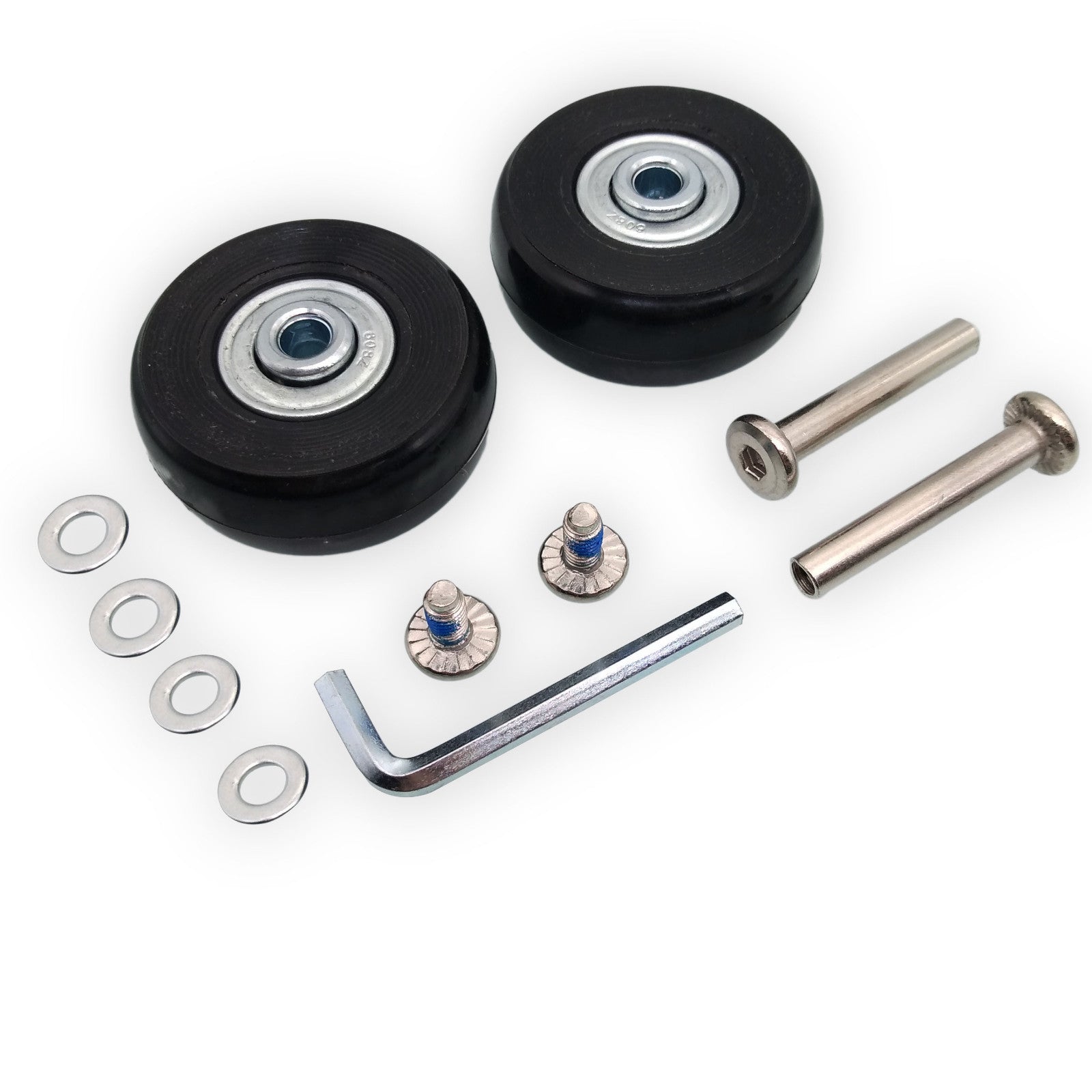 US Stock 2Set OD 45mm Luggage Suitcase Replacement Wheels Axles Repair Wrench
