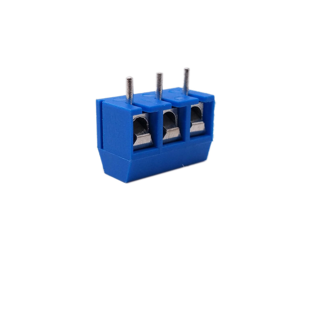 20x 5mm Pitch 3 pin 3 way PCB Screw Terminal Blocks Connector Blue