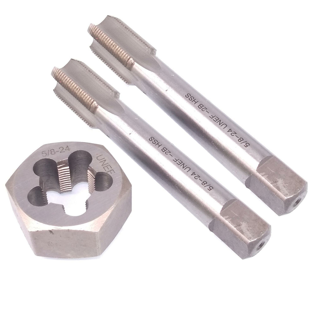 HSS 5/8-24 Taper & Plug Tap & 5/8-24 Hexagon Die Thread Right Hand Set