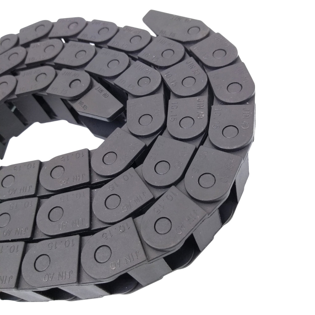 US Stock 2M 2000mm Black Long Nylon Cable Drag Chain Wire Carrier 10 x 15mm