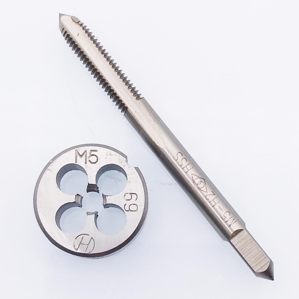 US Stock HSS M5 x 0.8mm Tap & M5 x 0.8mm Die Metric Thread Right Hand