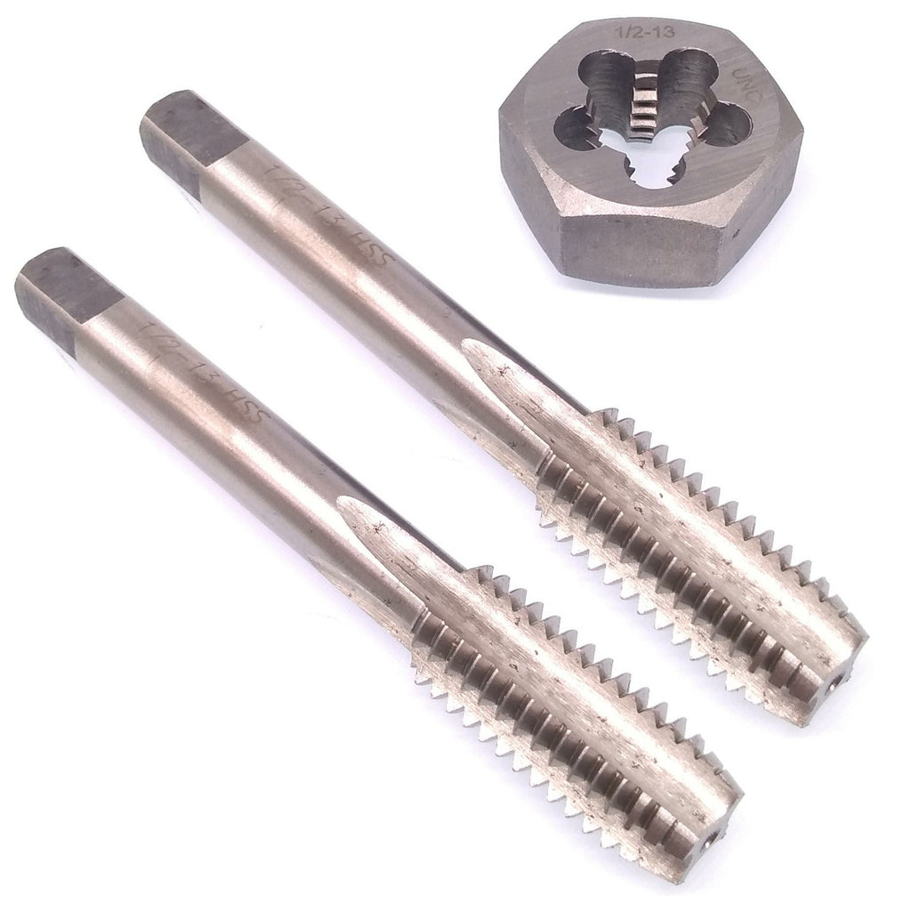 HSS 1/2-13 Taper & Plug Tap & 1/2-13 Hexagon Die Thread Right Hand Set