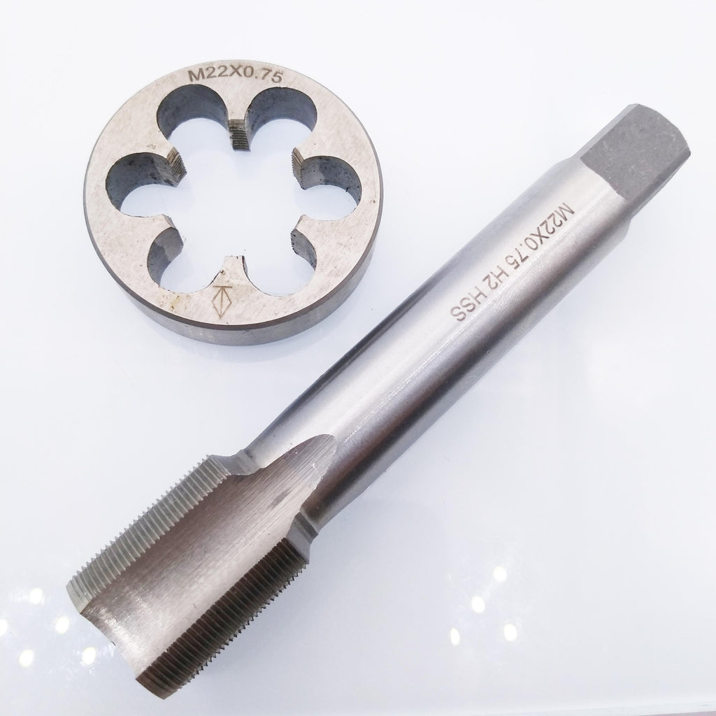AU Stock HSS M22 x 0.75mm Tap & M22 x 0.75mm Die Metric Thread Right Hand