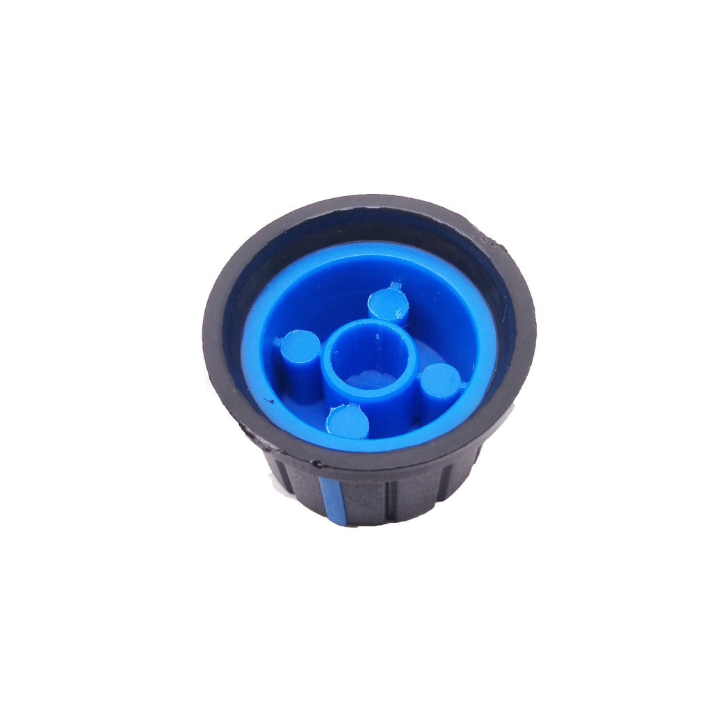 US Stock 10pcs Hi-Fi CD Volume Tone Control Potentiometer Knob 6mm Black Blue