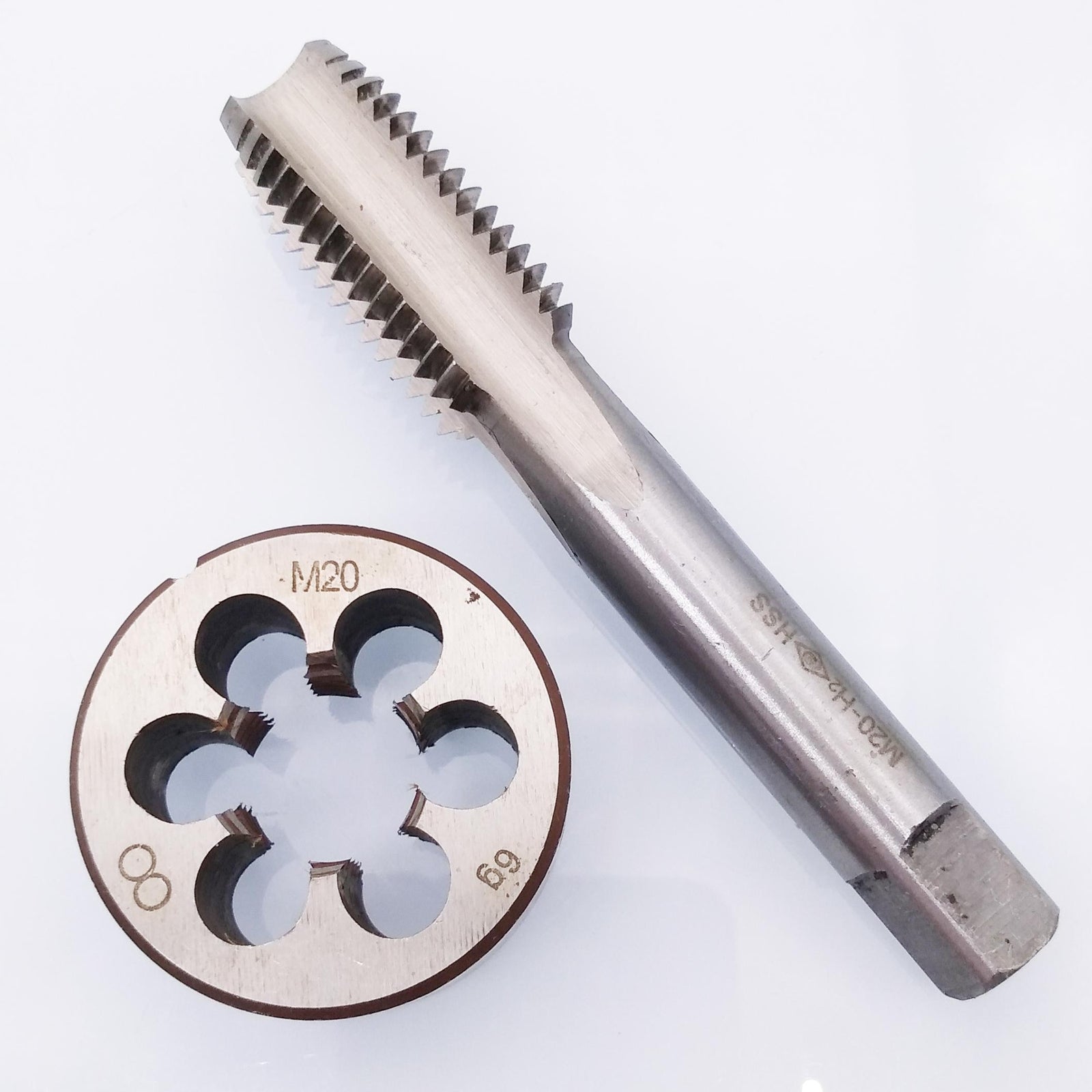 US Stock HSS M20 x 2.5mm Tap & M20 x 2.5mm Die Metric Thread Right Hand