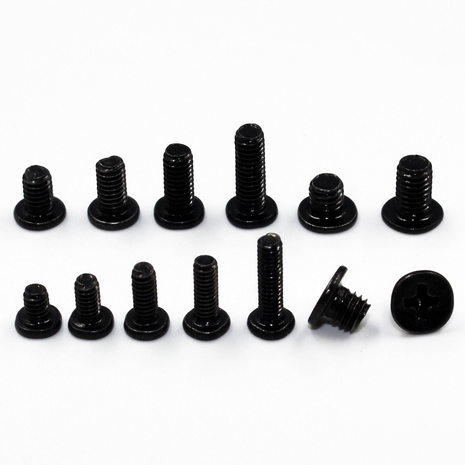 50pcs M2.5 x 3mm Black Phillip Wafer Flat Head Machine Screw Bolt Laptop Bolt