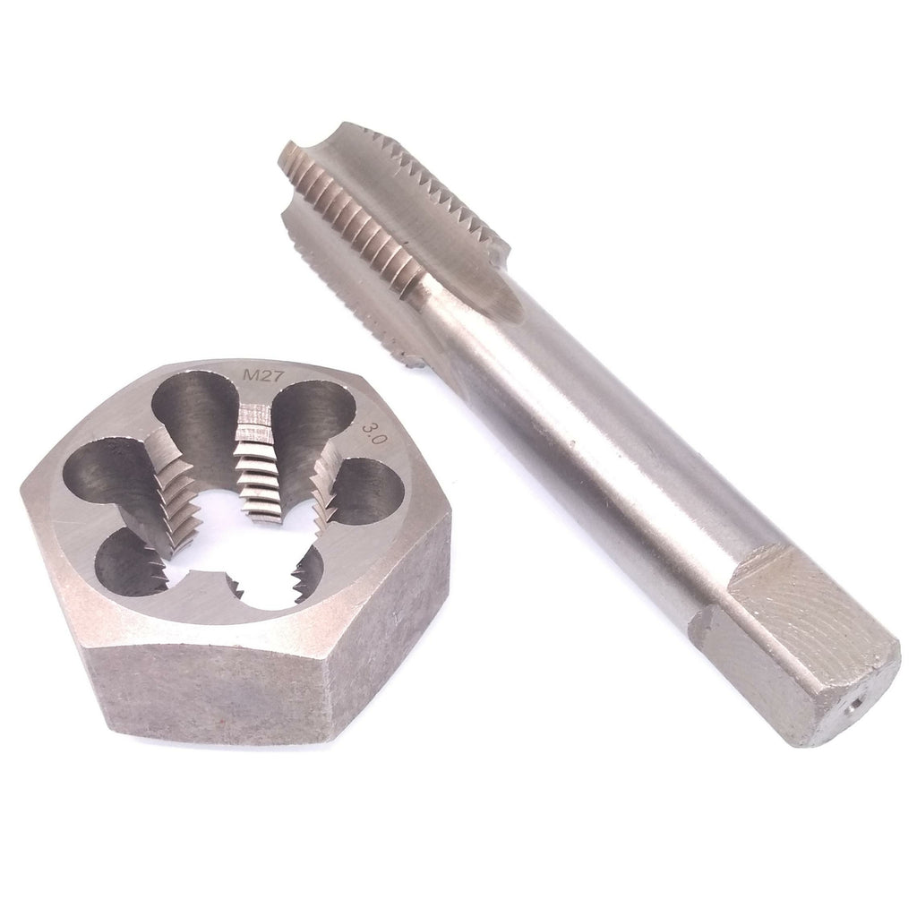 US Stock HSS M27 x 3mm Tap & 27 x 3mm Hexagon Die Metric Thread Right Hand Set