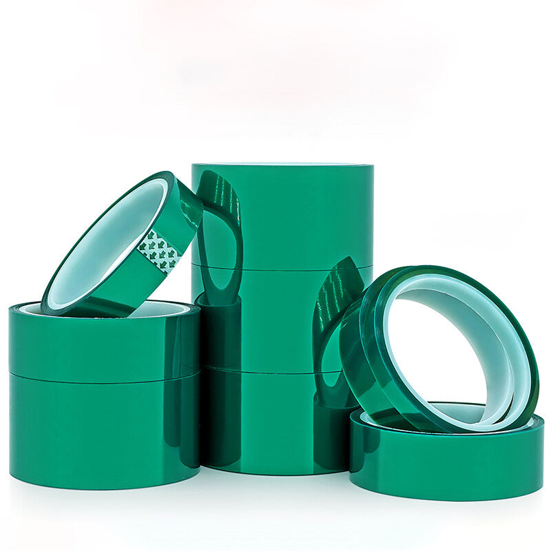 5 Roll Heat Resistant PET Green Tape High Temperature 33m(100ft)/Roll Width 30mm
