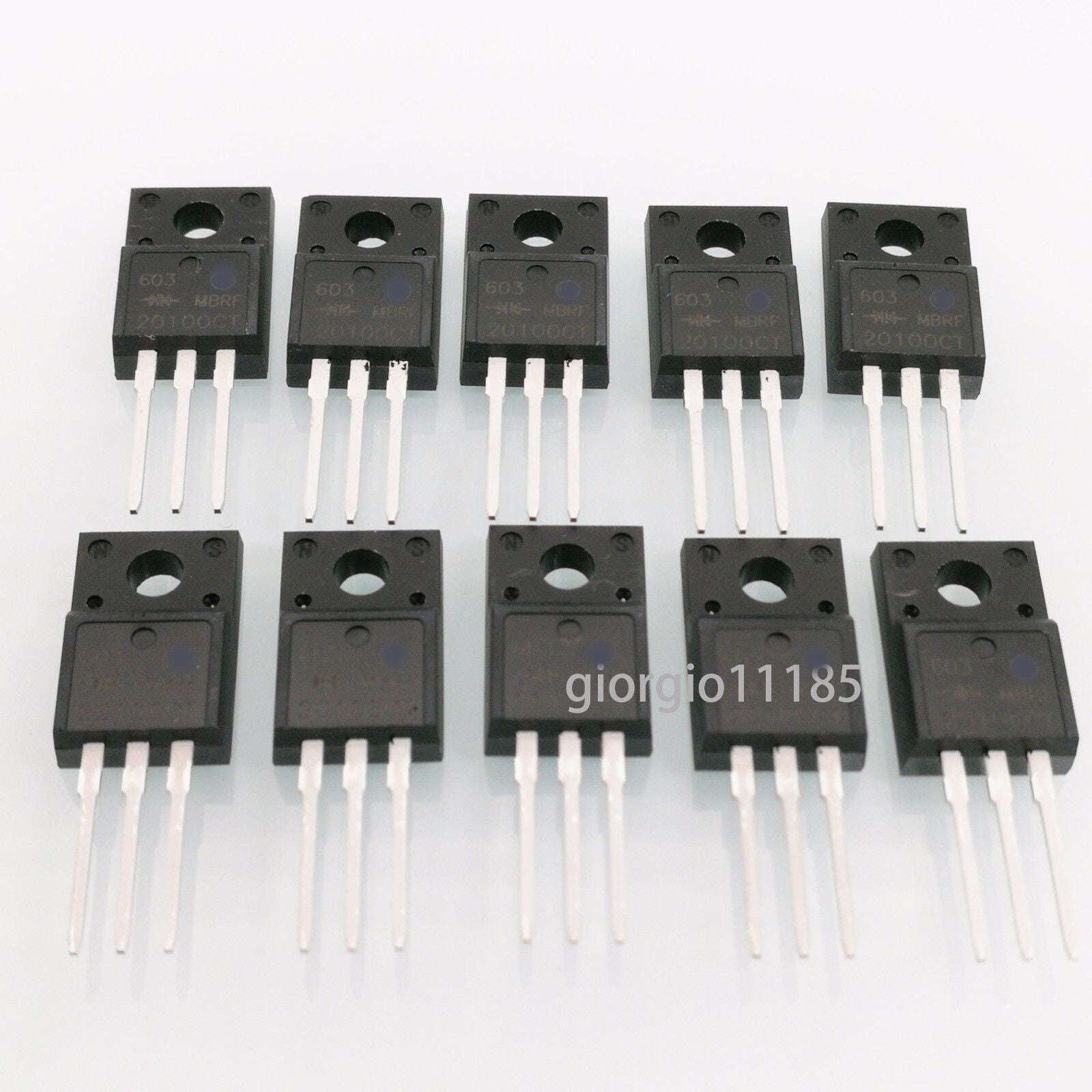 US Stock 10pcs MBRF20100CT B20100G 2X10A 100V TO-220 Schottky Diode
