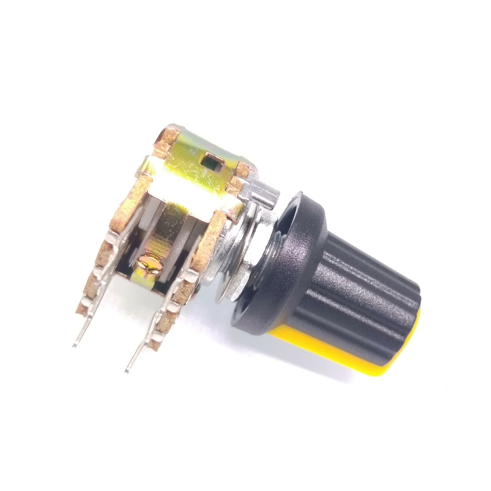 10 Units 10K B10K OHM Linear Taper Rotary Dual Potentiometer POT Yellow Knob