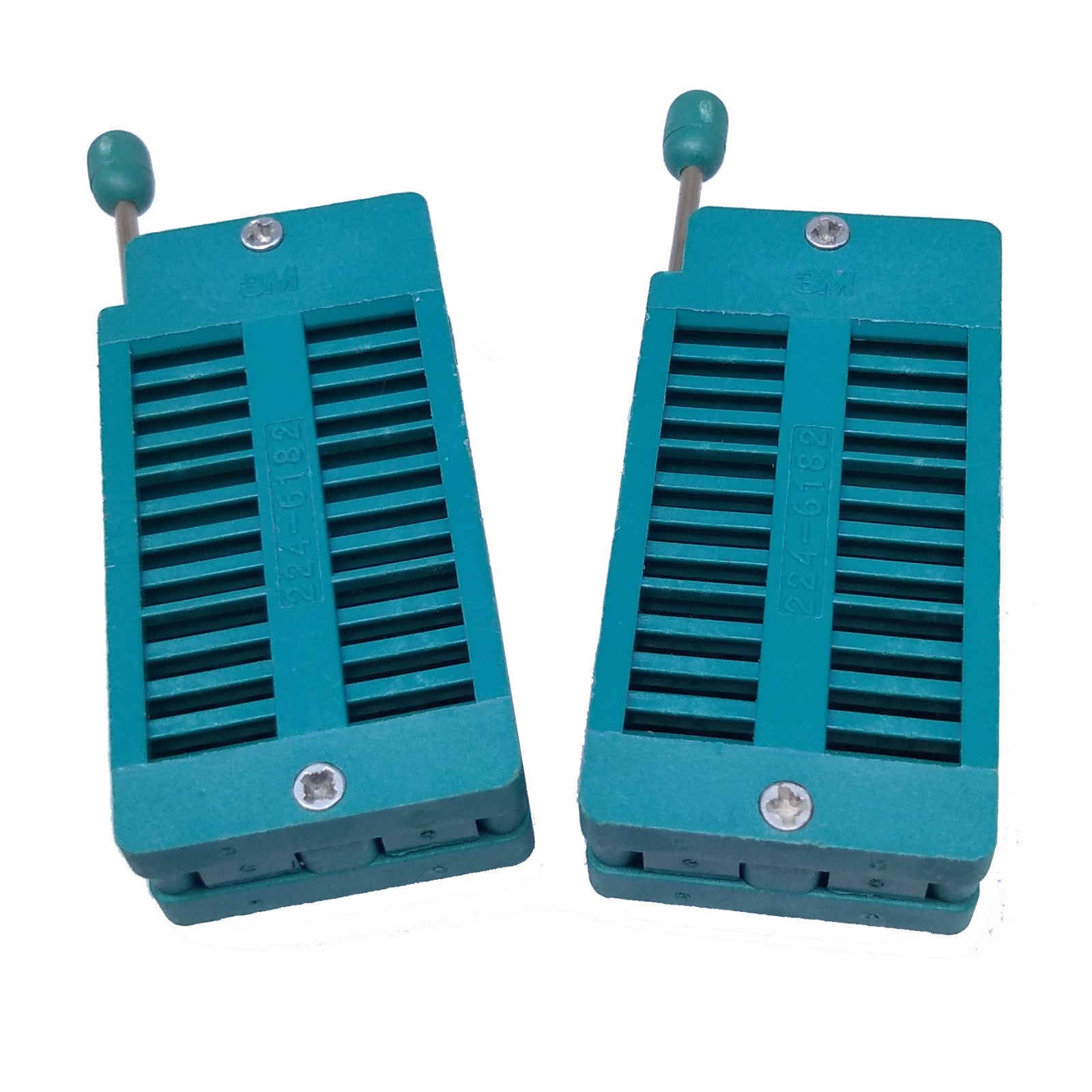 AU Stock 2x 24 Pin 2.54mm ZIF ZIP IC Test DIP Board Socket Universal 224-6182