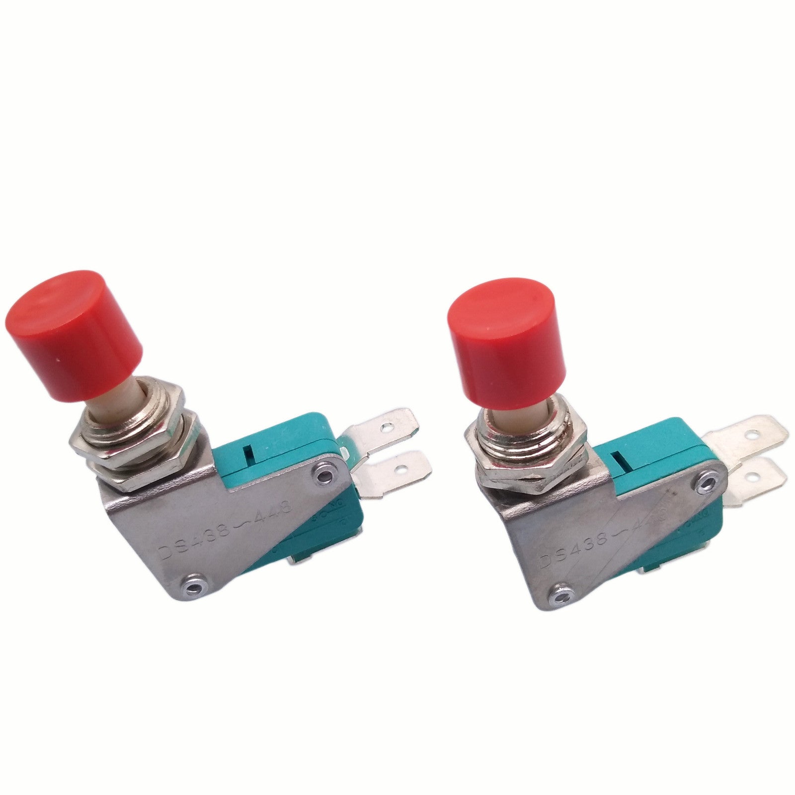 AU Stock 2pcs SPDT NO NC Momentary Red Cap Push Button Micro Switch DS438