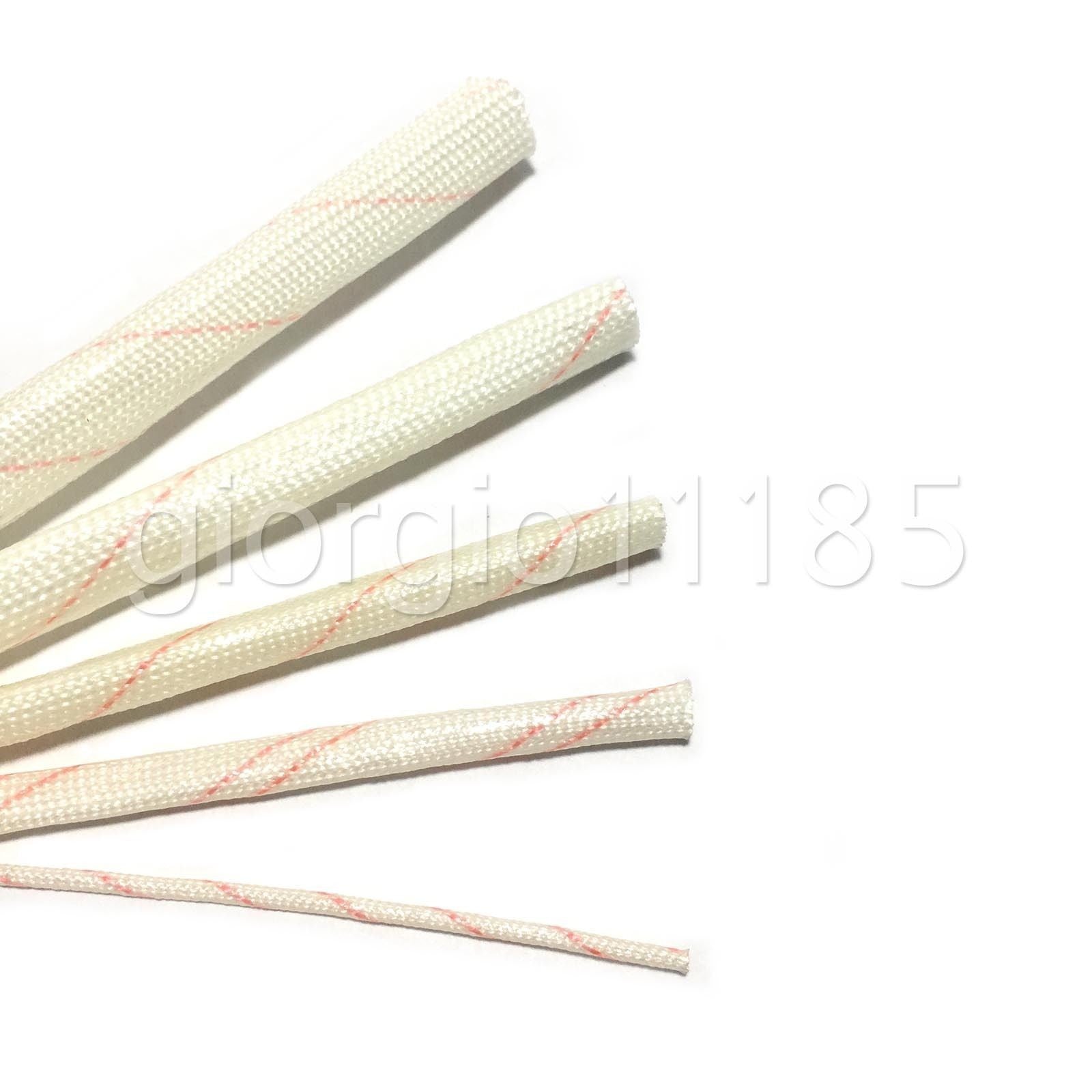 US Stock 8mm Electrical Wire PVC Fiberglass Insulation Sleeving Pipe 16.4ft