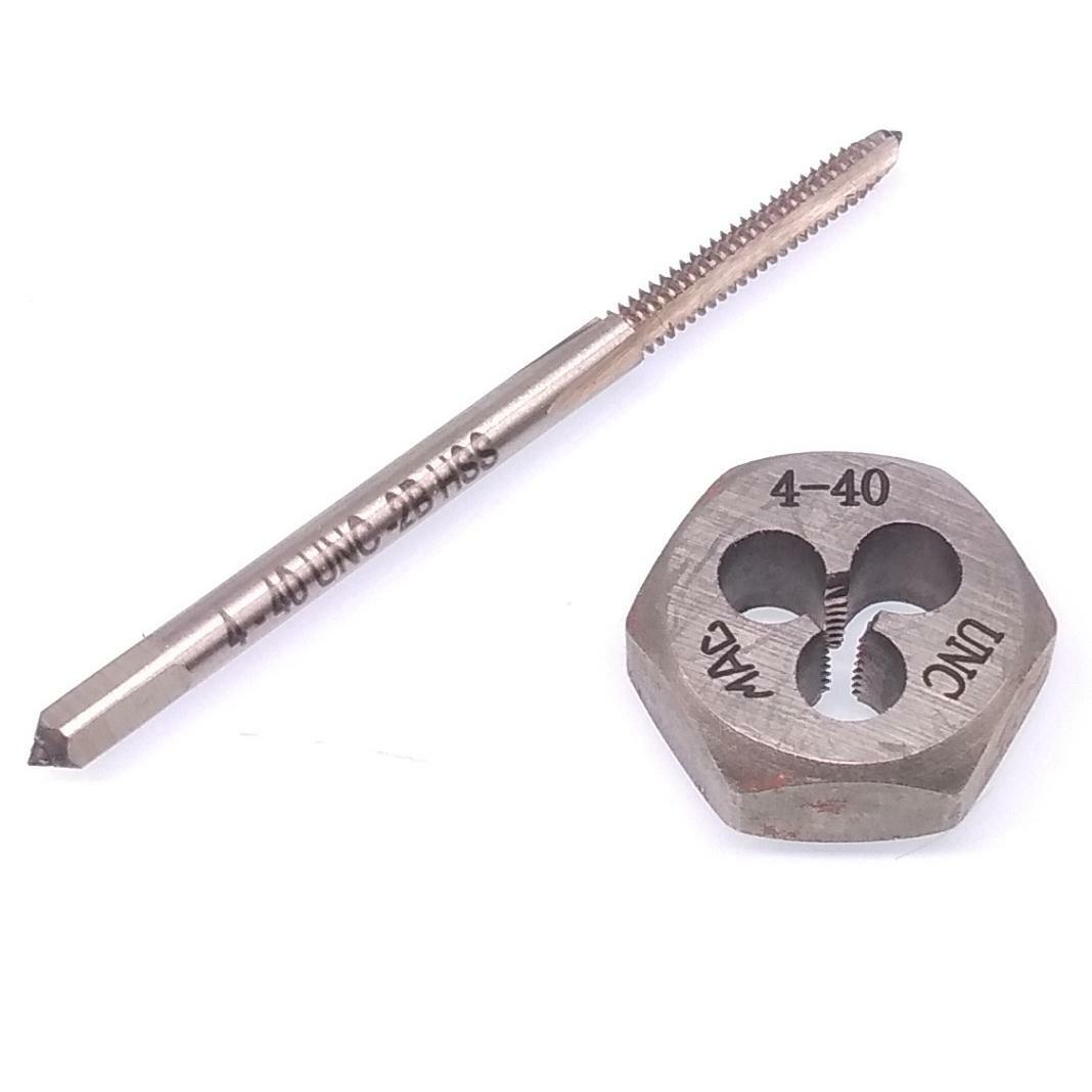 US Stock HSS 4-40 Tap & 4-40 Hexagon Die Thread Right Hand Set