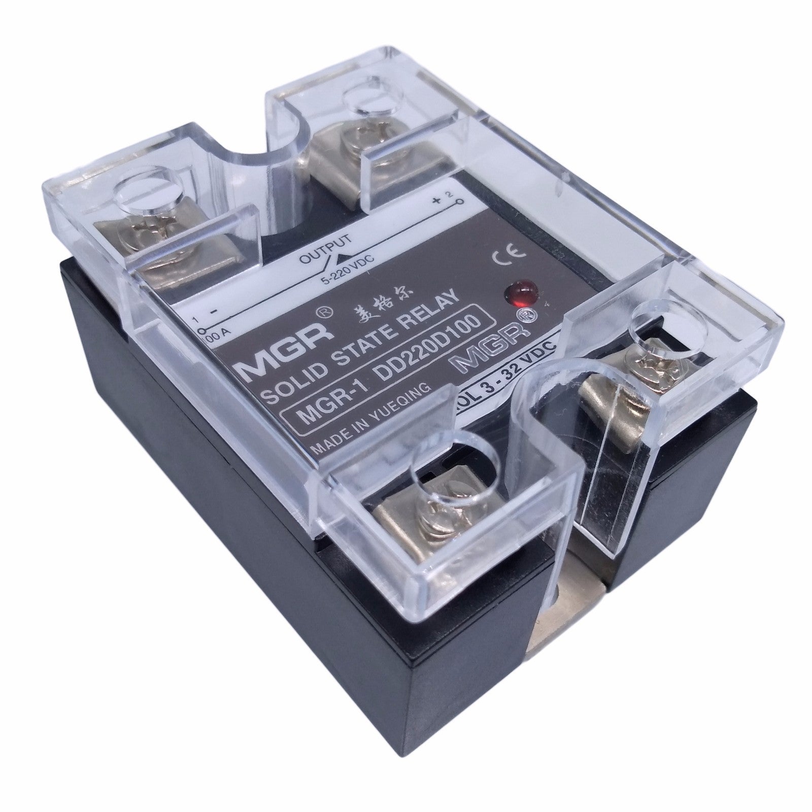 US Stock 100A Solid State Relay SSR DC-DC Input 3-32V DC Load 5-220VDC DD220D100