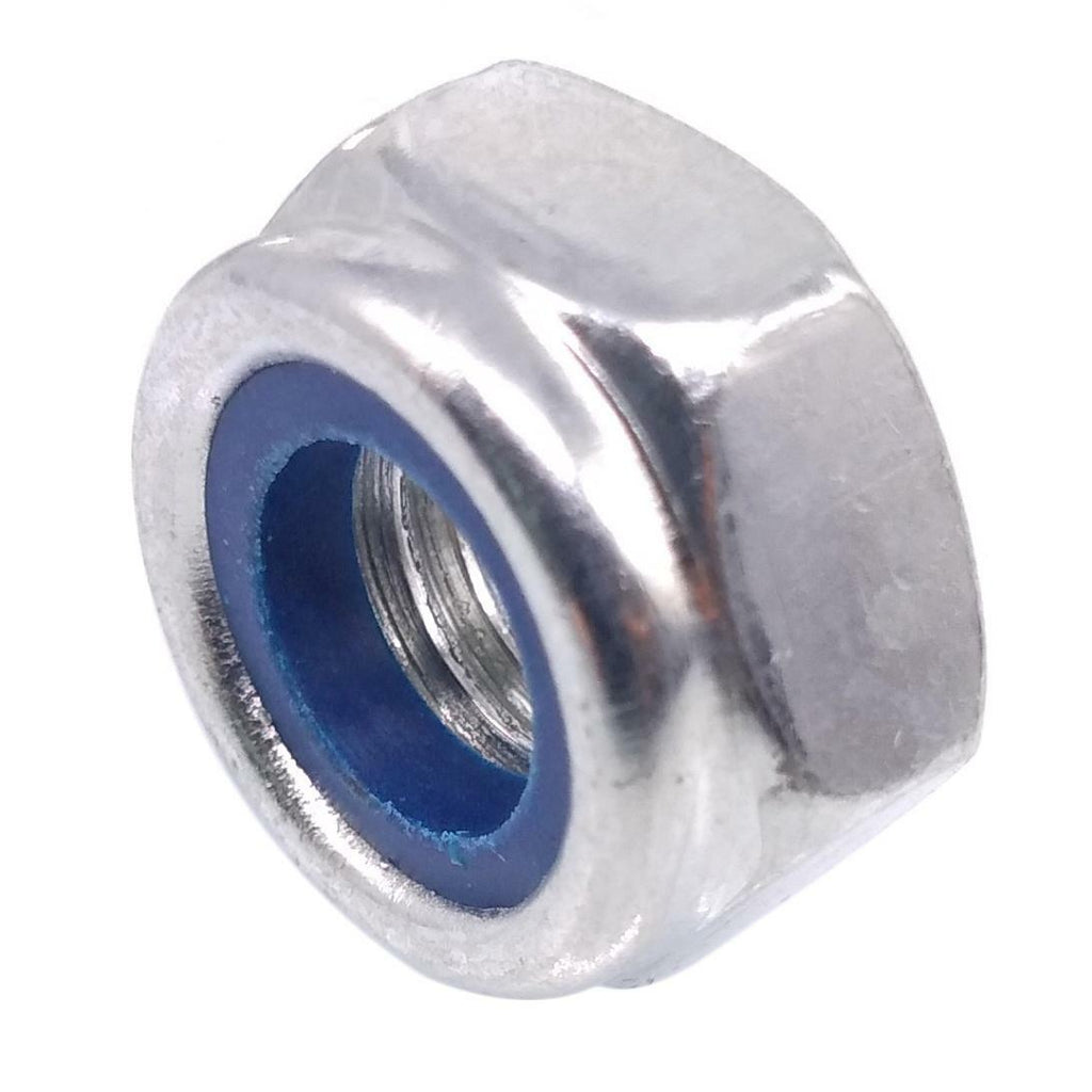 500x M3 x 0.5mm Self-Locking Nylon Insert Hex Nuts Zinc plated Carbon Steel