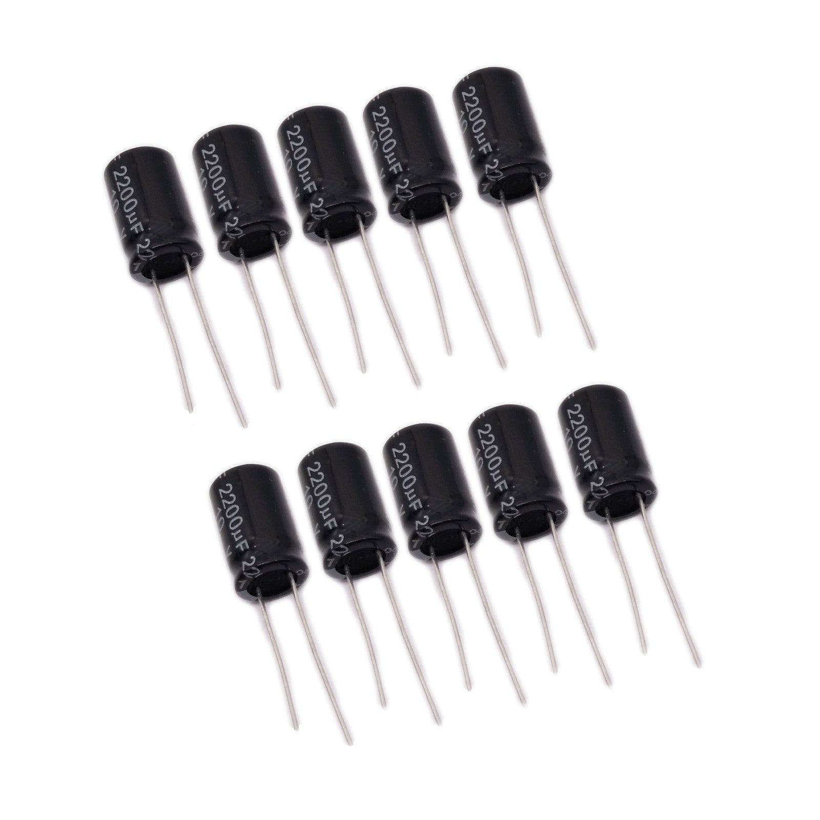 AU Stock 20pcs Electrolytic Capacitors 2200uF 10V +105℃ Radial 10 x 17mm
