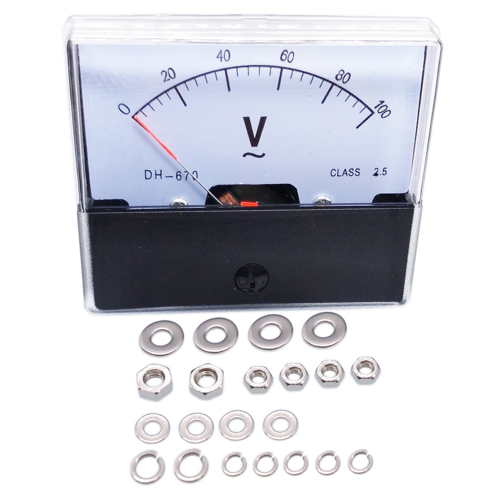 US Stock Analog Panel Volt Voltage Meter Voltmeter Gauge DH-670 0-100V AC